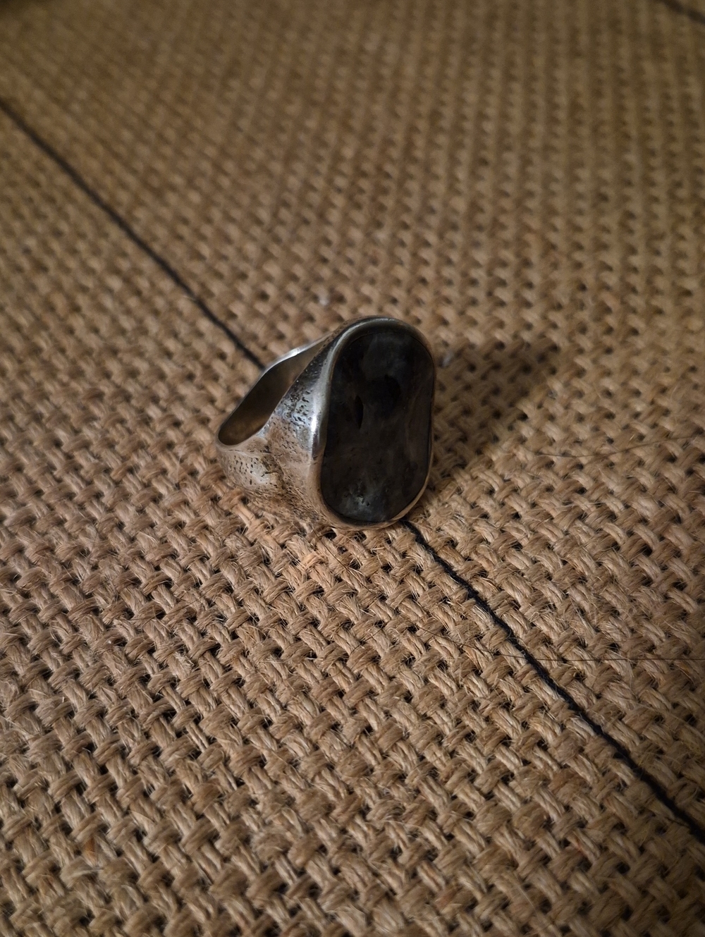 Silpada Vintage Wavy Feldspar Sterling Silver 925 Statement Ring R1875
